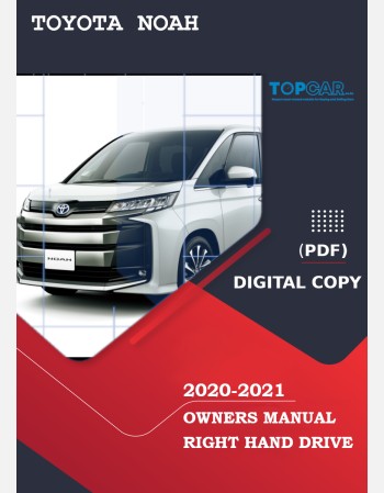 toyota noah 2020-2021 owners manual in english